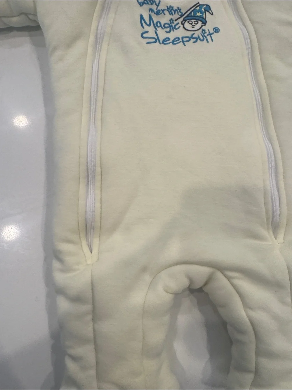 Halo Cream Magic Sleepsuit Baby One-Piece Footie size 3-6 GREAT CONDITION